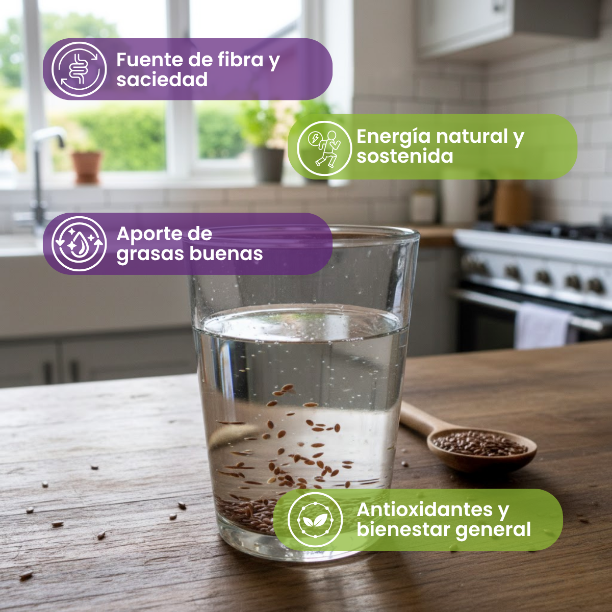 Fibra Linaza + Semillas de Chía + Aceite de Coco 4258 g