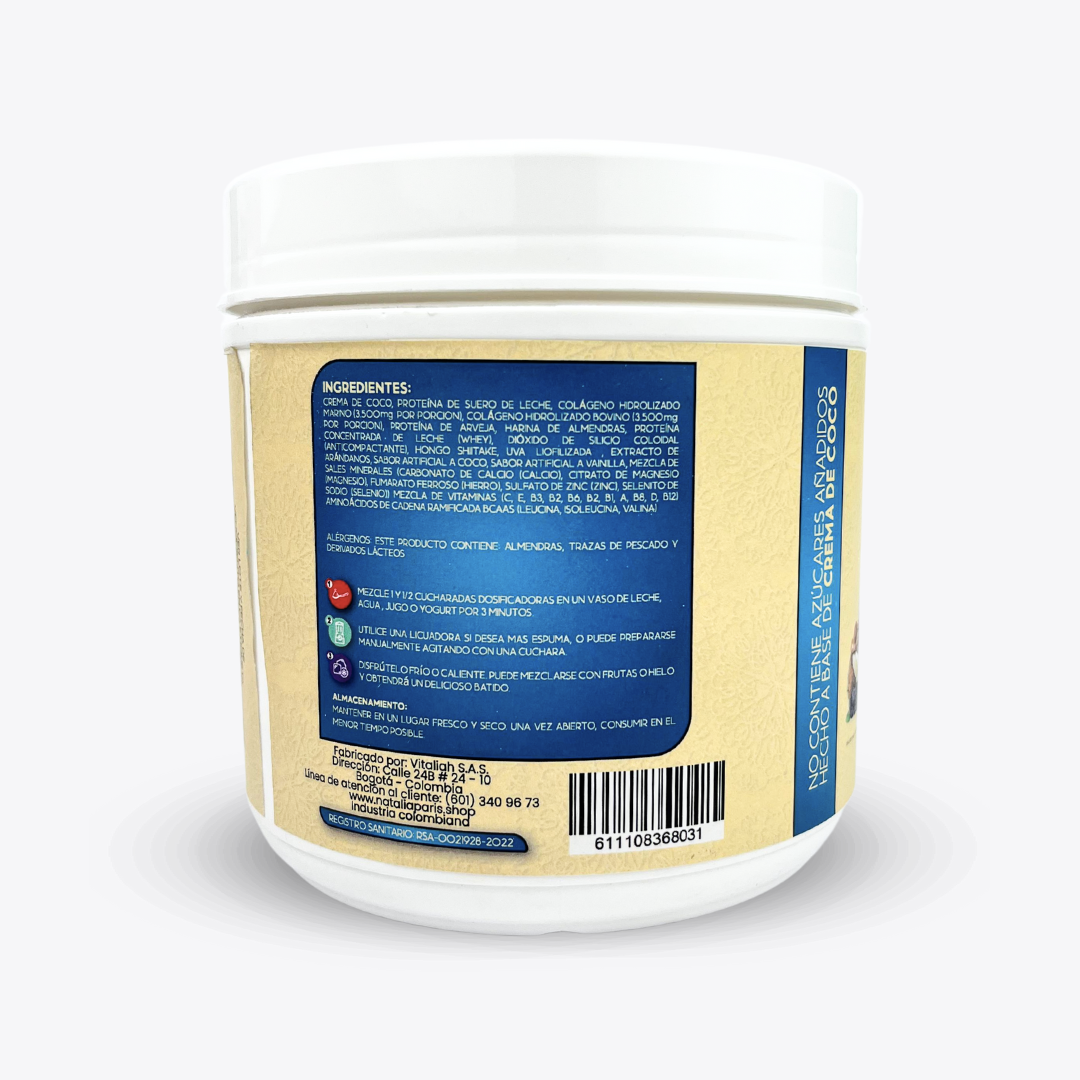 Batido Elixir Life con Colágeno Marino y Bovino by Natalia Paris 600 g