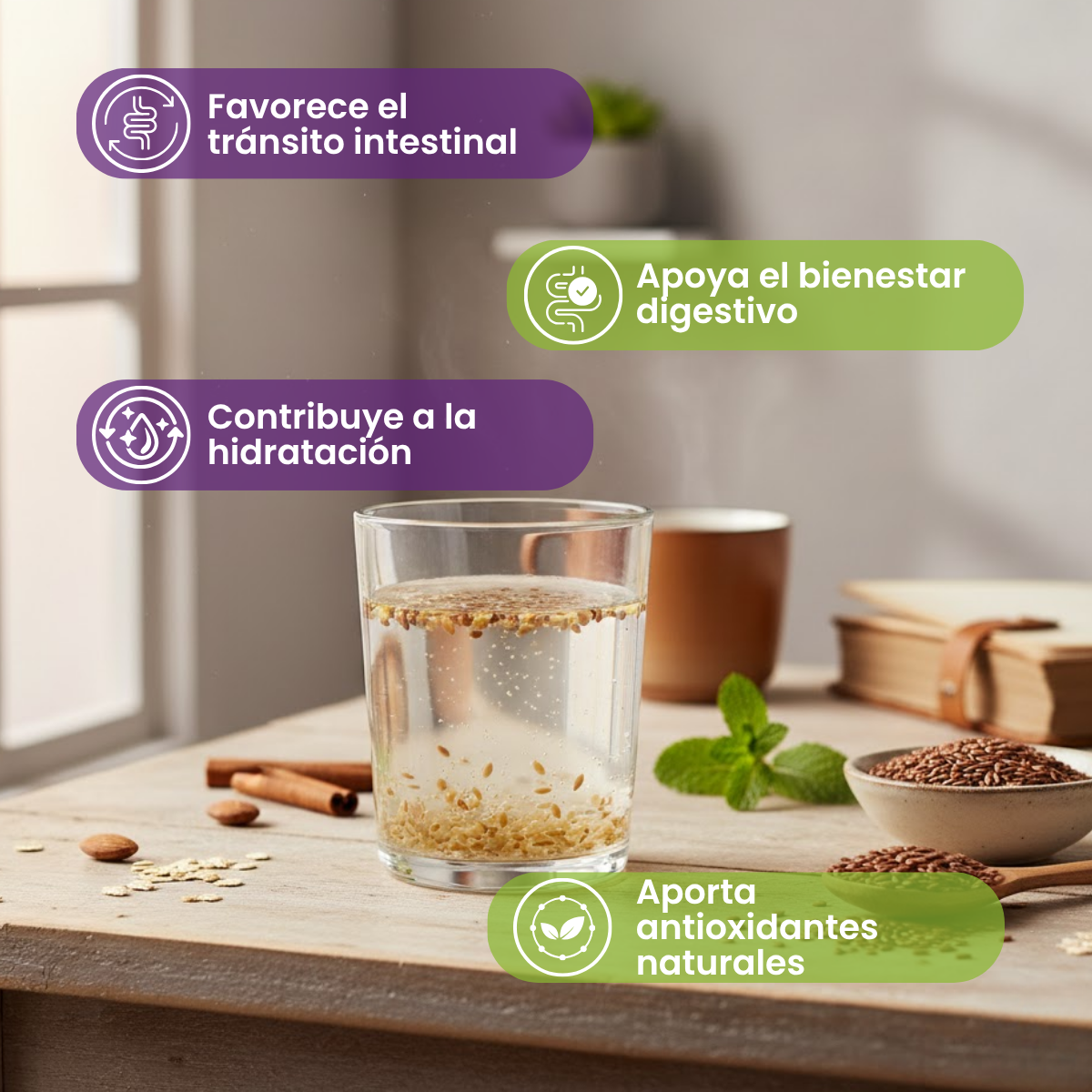 Fibra QB Linaza Chia Y Limón Doypack 425 g