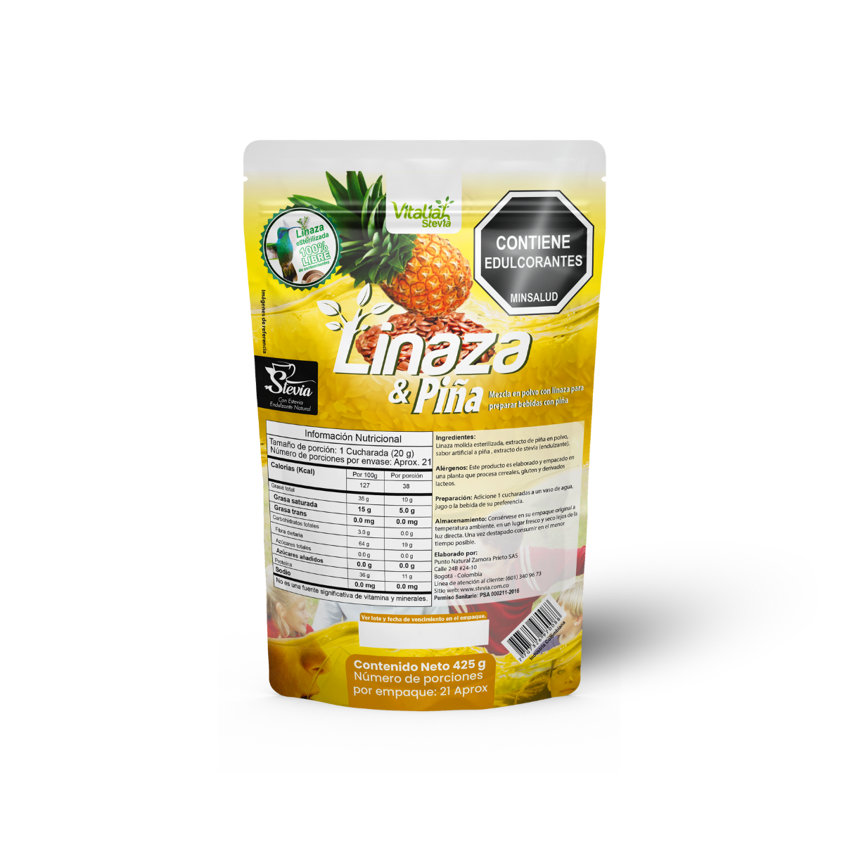 Fibra Linaza + Piña Doypack 425 g – sellycom