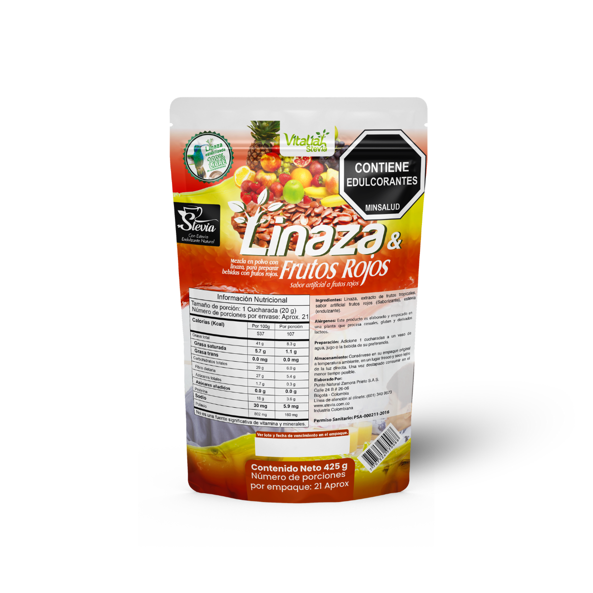 Fibra Linaza + Frutos Rojos Doypack 425 g
