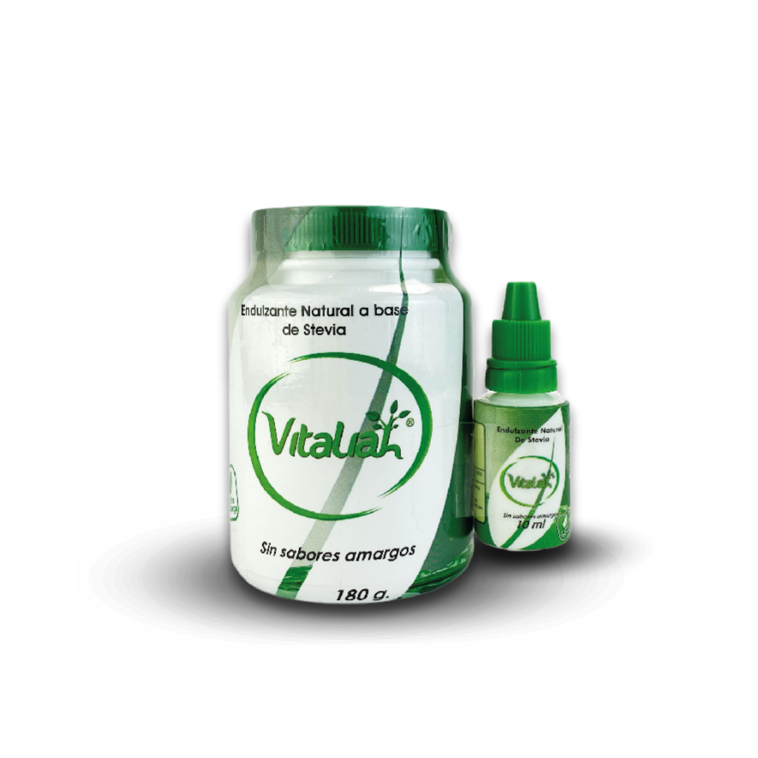 Stevia en 180g polvo + 10mL gotero