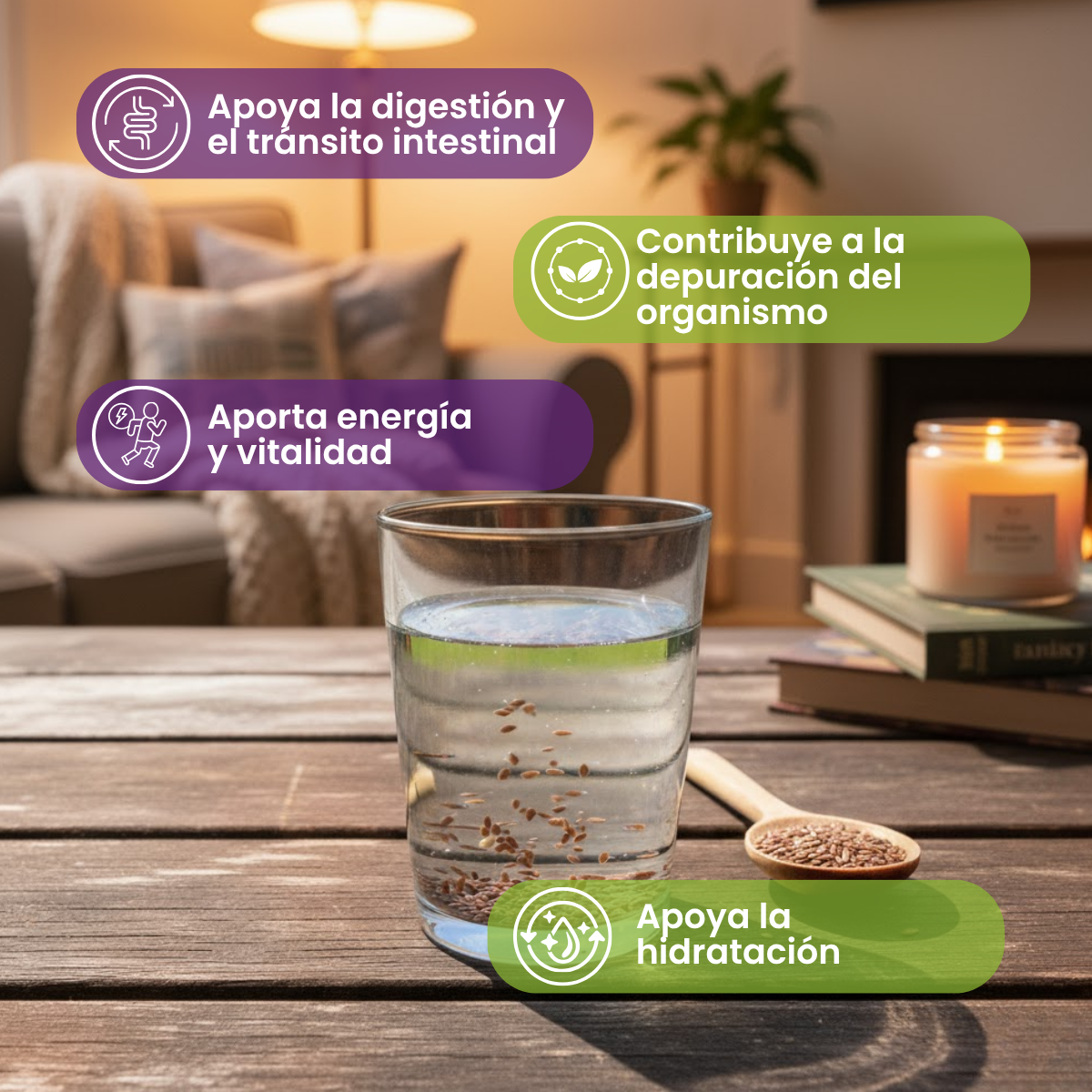 Fibra Linaza Flor Jamaica Y Té Verde Doypack 425 g