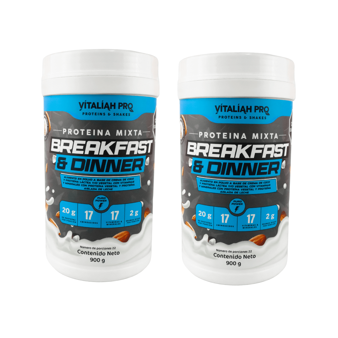 COMBO X2 Vitaliah Pro - Proteína Mixta Breakfast and Dinner X900 g vitaliah colombia