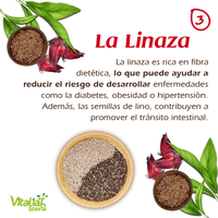 Linaza Flor de Jamaica + Té Verde vitaliah colombia